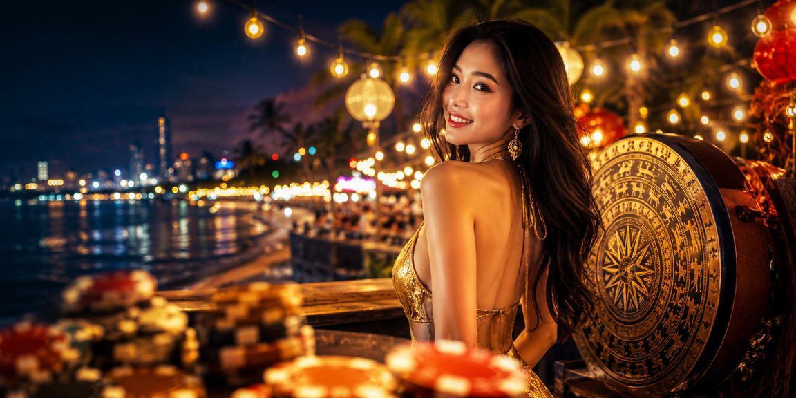 Người dùng tại Phú Quốc nạp tiền và nhận thưởng trong dịp lễ hội tại khu vực biển
